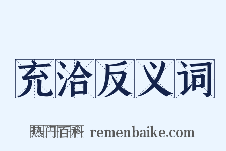 充洽反义词是什么意思的图片